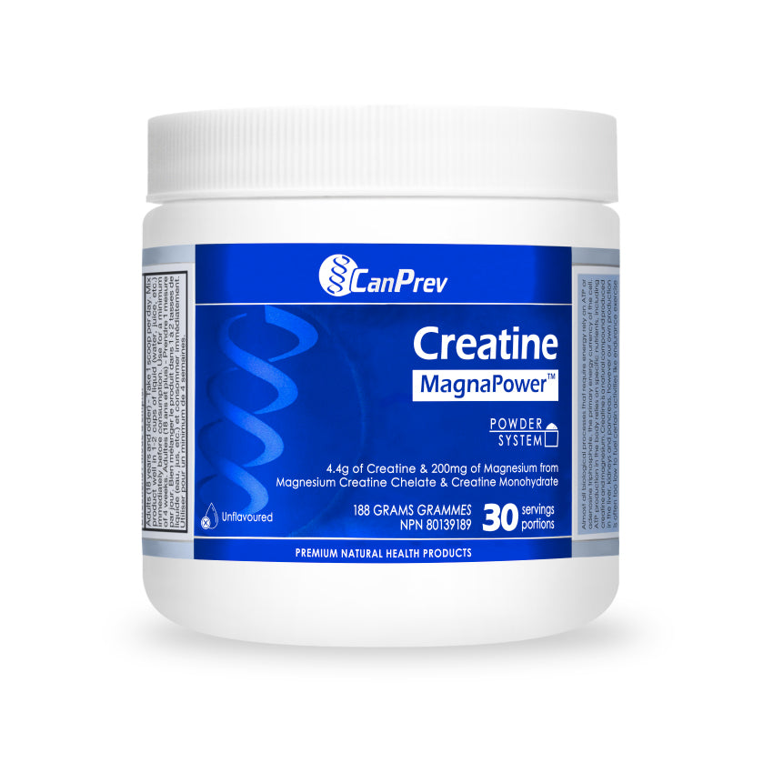 Créatine MagnaPower - CanPrev - 188g (poudre) - Saveur Pêche et mangue